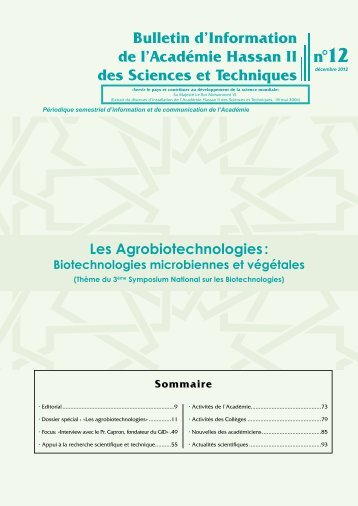 Bulletin d'Information de l'AcadÃ©mie Hassan II des Sciences et ... - GID