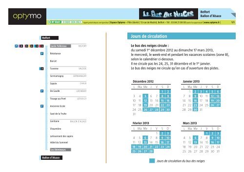 Horaire Bus des neiges - MONTAGNE PLUS