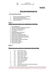 Annex XV Phase wise Implementation List - Nepal Telecom