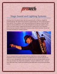 Stage Sound and Lighting Systems