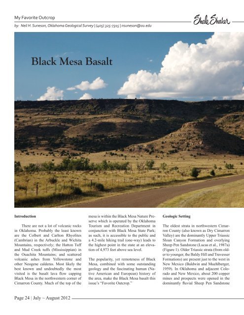 Black Mesa Basalt - Oklahoma Geological Survey