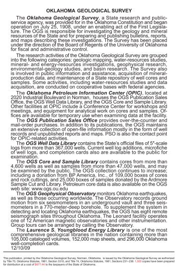 List of Available Publications - Oklahoma Geological Survey ...