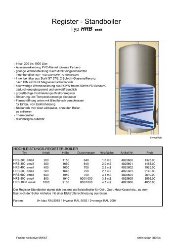 HRB-email 200 - 1000 Liter - Delta Solar GmbH