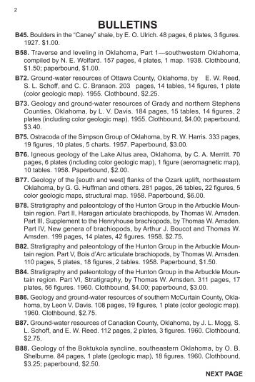 BULLETINS - Oklahoma Geological Survey