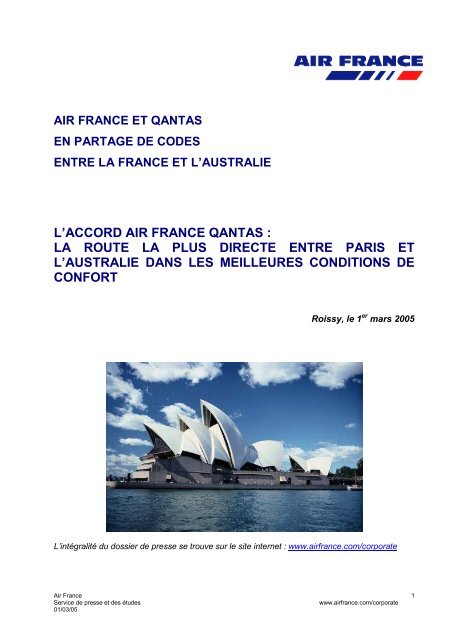L'ouverture de Paris-Canton, - Air France
