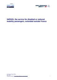SAPHIR, the service for disabled or reduced mobility ... - Air France