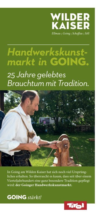 Handwerkskunstmarkt in GOING.