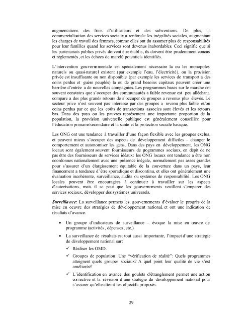 Note d'Orientation de la Politique Sociale - Development