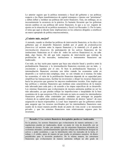 POLÍTICAS FINANCIERAS - Development - ONU