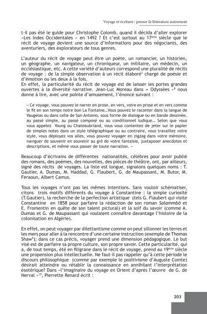 Voyage et Ã©criture : penser la littÃ©rature autrement - UniversitÃ© de ...