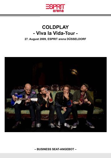 COLDPLAY - Viva la Vida-Tour - - Esprit Arena