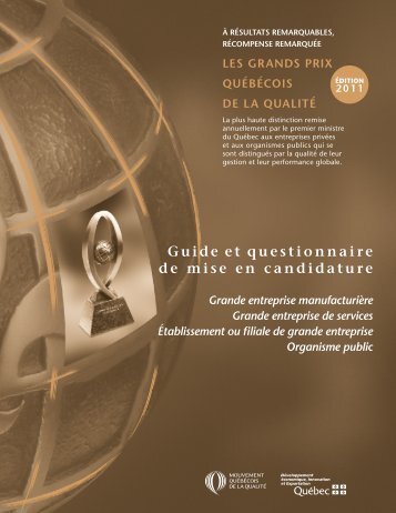 Guide et questionnaire de mise en candidature - mdeie ...