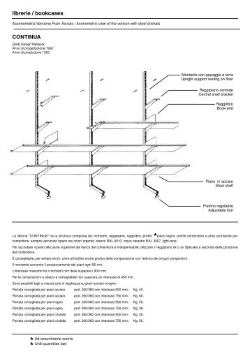 librerie / bookcases CONTINUA - pallucco