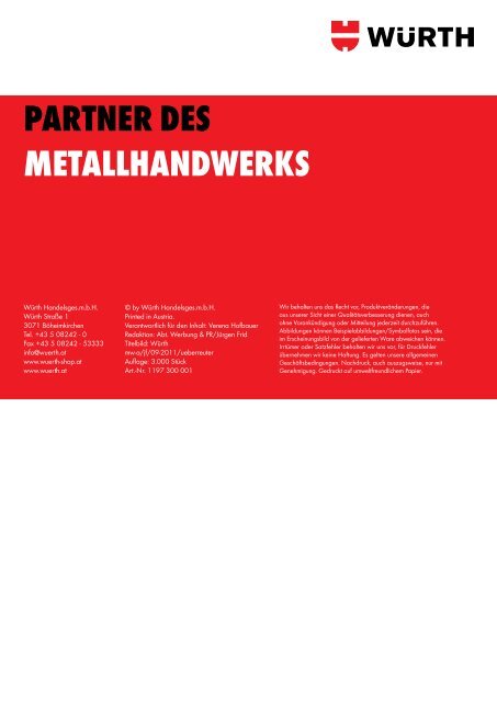 Partner des Metallhandwerks