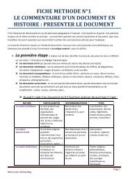 fiche methode n°1 le commentaire d'un document ... - Créer son blog