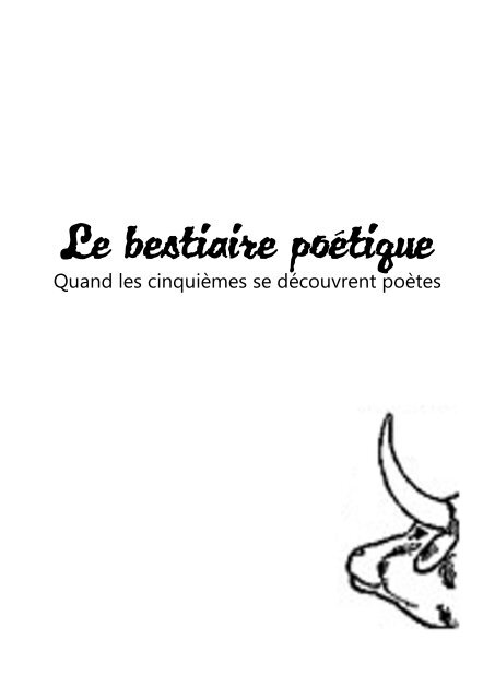 Bestiaire poétique - Créer son blog