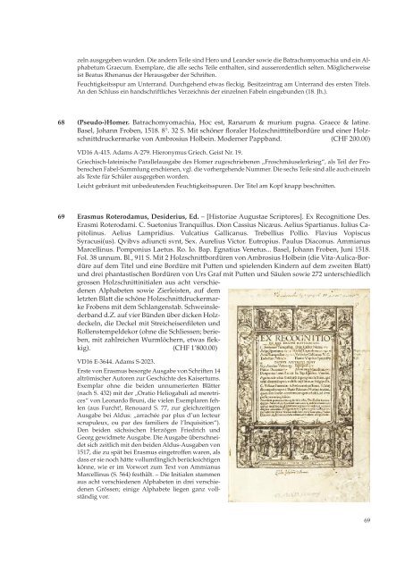 Katalog Auktion 10: "Basler Drucke" (PDF, niedrige Auflösung, 4 MB)