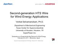 Second-generation HTS Wire for Wind Energy ... - SuperPower