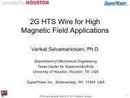 2G HTS Wire for High Magnetic Field Applications - SuperPower