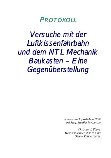 Luftkissenfahrbahn -- NTL Fahrbahn