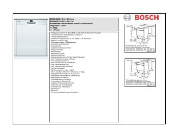 Geschirrspüler (pdf) - Bosch-home.com