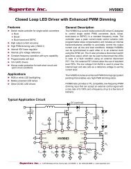 HV9963 Closed Loop LED Driver with Enhanced PWM ... - Supertex