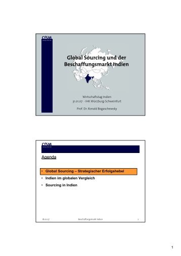 Global Sourcing und der Beschaffungsmarkt Indien
