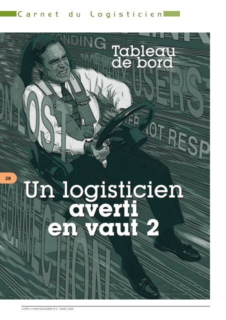 CARNET DU LOGISTICIEN Tableau de bord - Supply Chain Magazine