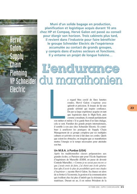 PORTRAIT HervÃ© Galon - Supply Chain Magazine