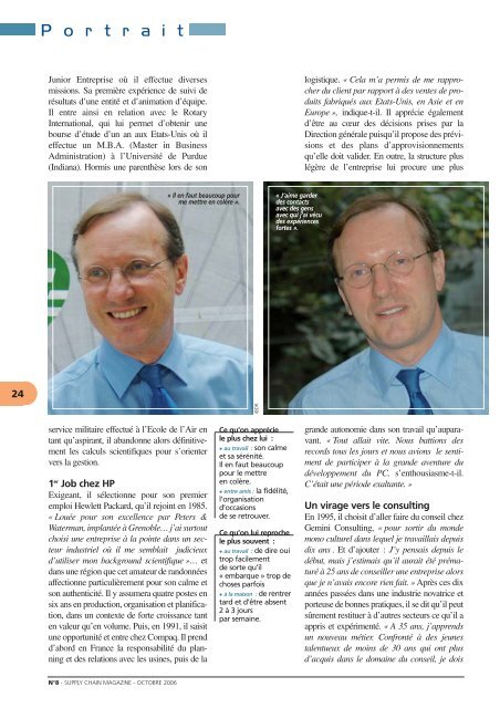 PORTRAIT HervÃ© Galon - Supply Chain Magazine