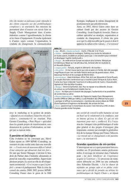 PORTRAIT HervÃ© Galon - Supply Chain Magazine