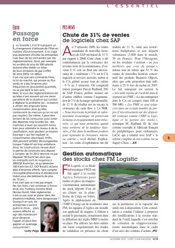 editorial l'essentiel - Supply Chain Magazine