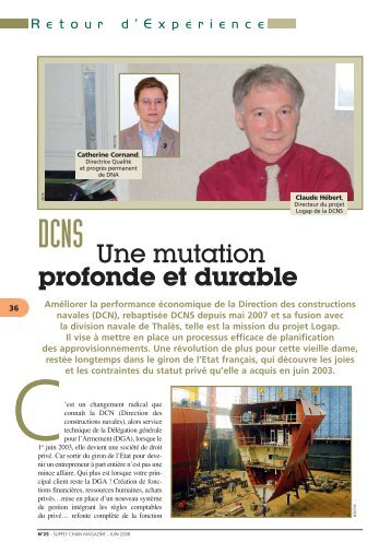 DCNS : une mutation profonde et durable - Supply Chain Magazine