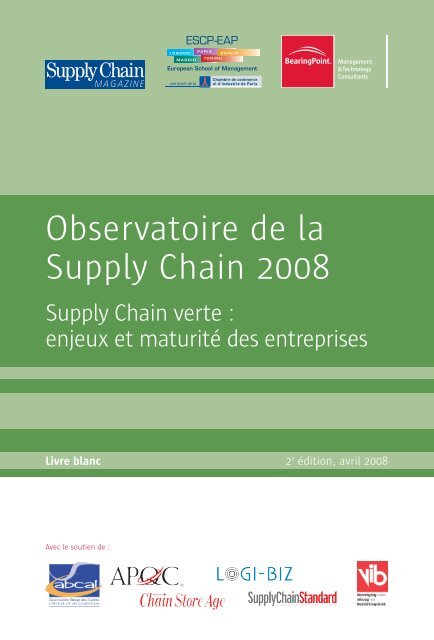 Observatoire de la Supply Chain 2008 - Supply Chain Magazine
