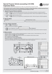 Special Purpose Vehicle (exceeding 4.5t GVM) Inspection Sheet