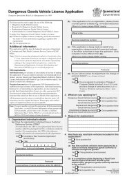 Dangerous Goods Vehicle Licence Application - Queensland ...