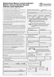 Replacement Marine Licence Indicator - Queensland Government