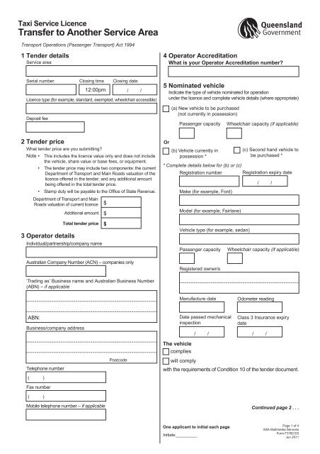Transfer to Another Service Area - Queensland Government