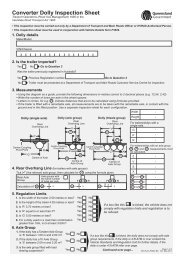 Converter Dolly Inspection Sheet