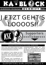 blockschrift 1 - Supporters Karlsruhe 1986 eV