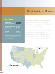The University of Montana Invest in - University of Montana Foundation