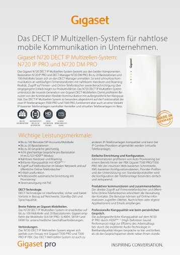 Gigaset N720 DECT IP Multizellen-System