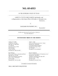 Petitioners' Brief on the Merits - Filed - Supreme Court of Texas