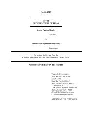 Petitioner's Brief on the Merits - Supreme Court of Texas