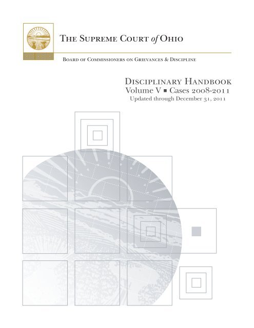 disciplinary handbook: volume v - Supreme Court - State of Ohio
