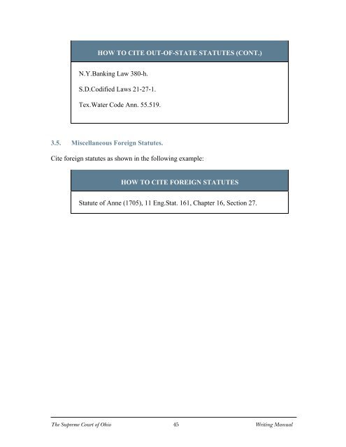 WRITING MANUAL - Supreme Court - State of Ohio