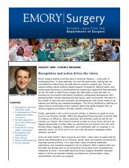 Emory Surgery Newsletter | August 2009 - Department of Surgery ...