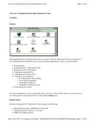 Citrix ICA Macintosh Client Quick Reference Card - USC ...