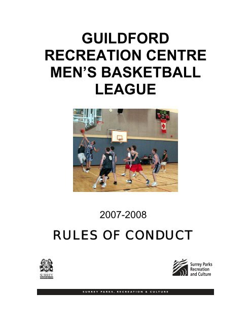 guildford recreation centre men's basketball league - City of Surrey