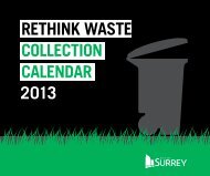 COLLECTION CALENDAR RETHINK WASTE 2013 - City of Surrey